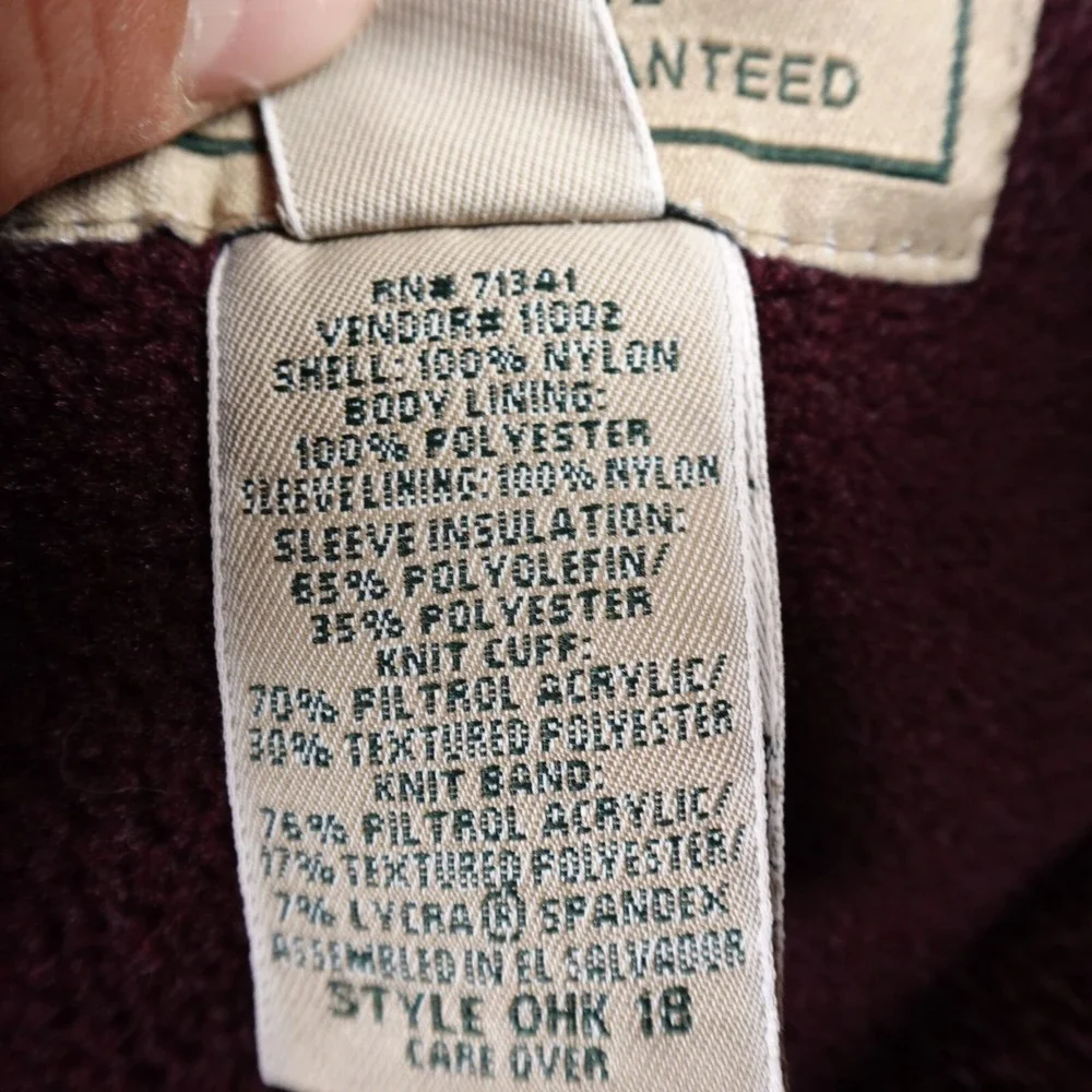 VTG LL Bean Jacket Mens XL Blue‎ Fleece Lined Windbreaker Zip Bomber Coat Hike
